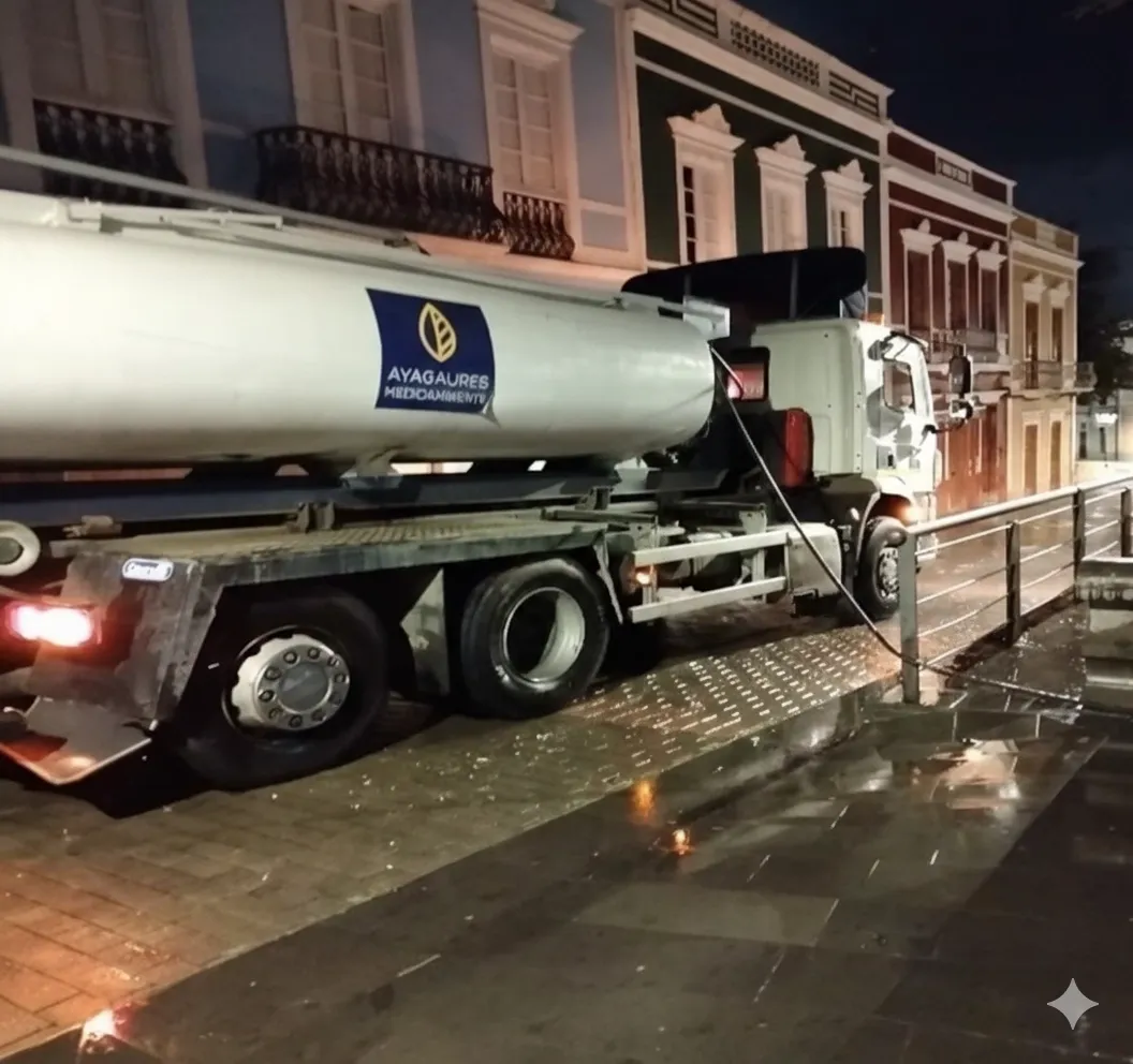 Portada de noticia: Ayagaures Medioambiente refuerza la limpieza en la Fiesta del Almendro