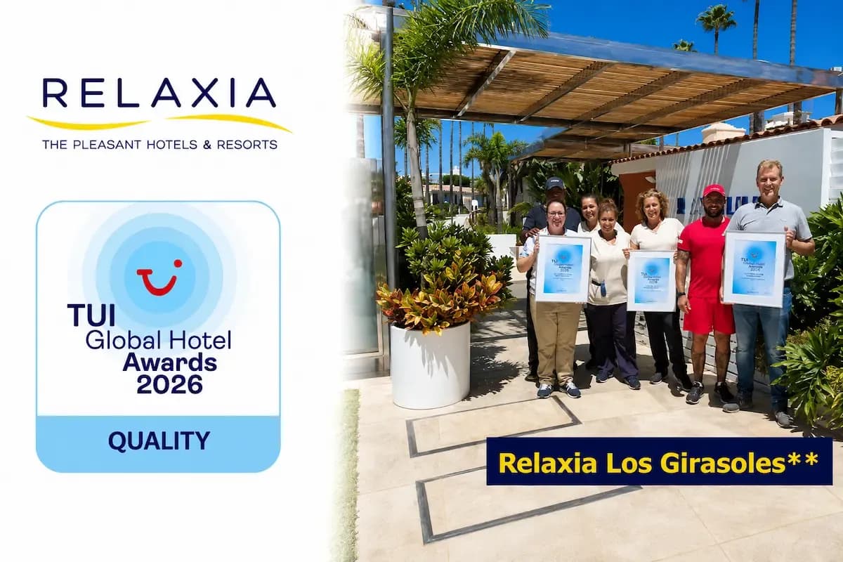 Portada de la noticia: Relaxia Los Girasoles recibe por cuarto año consecutivo el TUI Quality Award